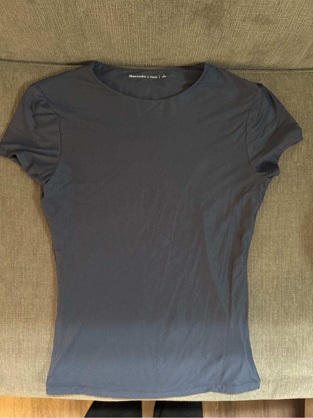 Abercrombie & Fitch Women's Short Sleeve Navy Tee